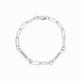 2 Bar Link Bracelet | Custom Engraved | Personalized Engraving