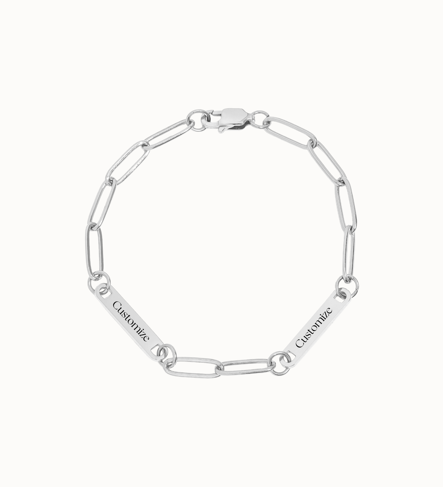 2 Bar Link Bracelet | Custom Engraved | Personalized Engraving