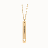 Cross Bar Necklace | Custom Engraved | Personalized Engraving