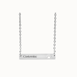 Paw Bar Necklace | Custom Engraved | Personalized Engraving