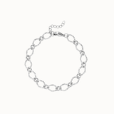 Textured Oval Link Bracelet