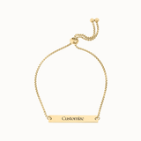 Adjustable Bar Bracelet | Custom Engraved | Personalized Engraving