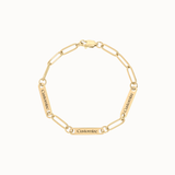 3 Bar Link Bracelet | Custom Engraved | Personalized Engraving