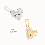 Bedazzle Heart Necklace | Custom Engraved | Personalized Engraving
