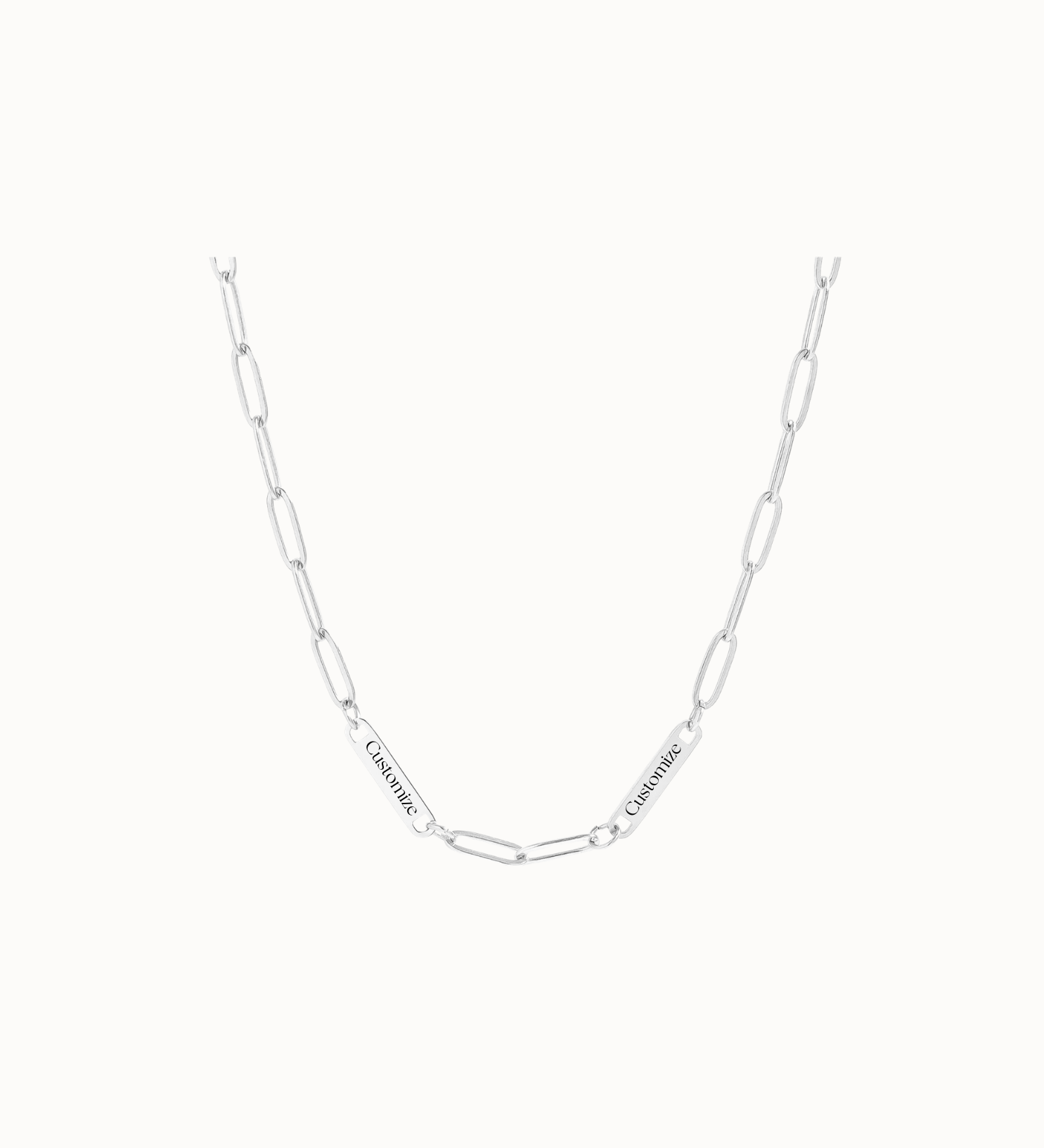 2 Bar Link Necklace | Custom Engraved | Personalized Engraving