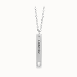 Cross Bar Necklace | Custom Engraved | Personalized Engraving