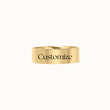 Flat Band Ring | Custom Engraved | Personalized Engraving