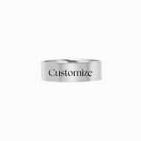 Flat Band Ring | Custom Engraved | Personalized Engraving