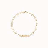 1 Bar Link Bracelet | Custom Engraved | Personalized Engraving