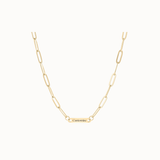 1 Bar Link Necklace | Custom Engraved | Personalized Engraving