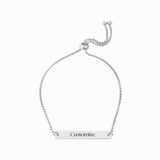 Adjustable Bar Bracelet | Custom Engraved | Personalized Engraving