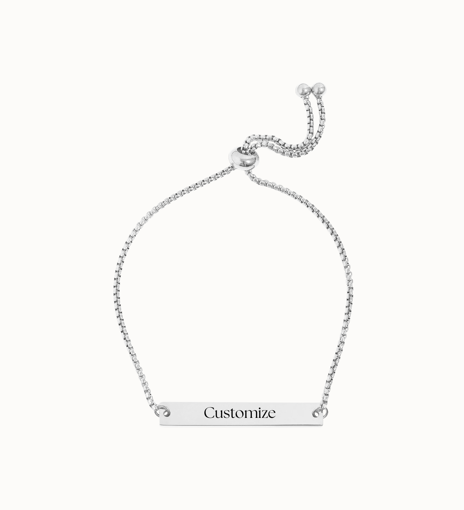 Adjustable Bar Bracelet | Custom Engraved | Personalized Engraving