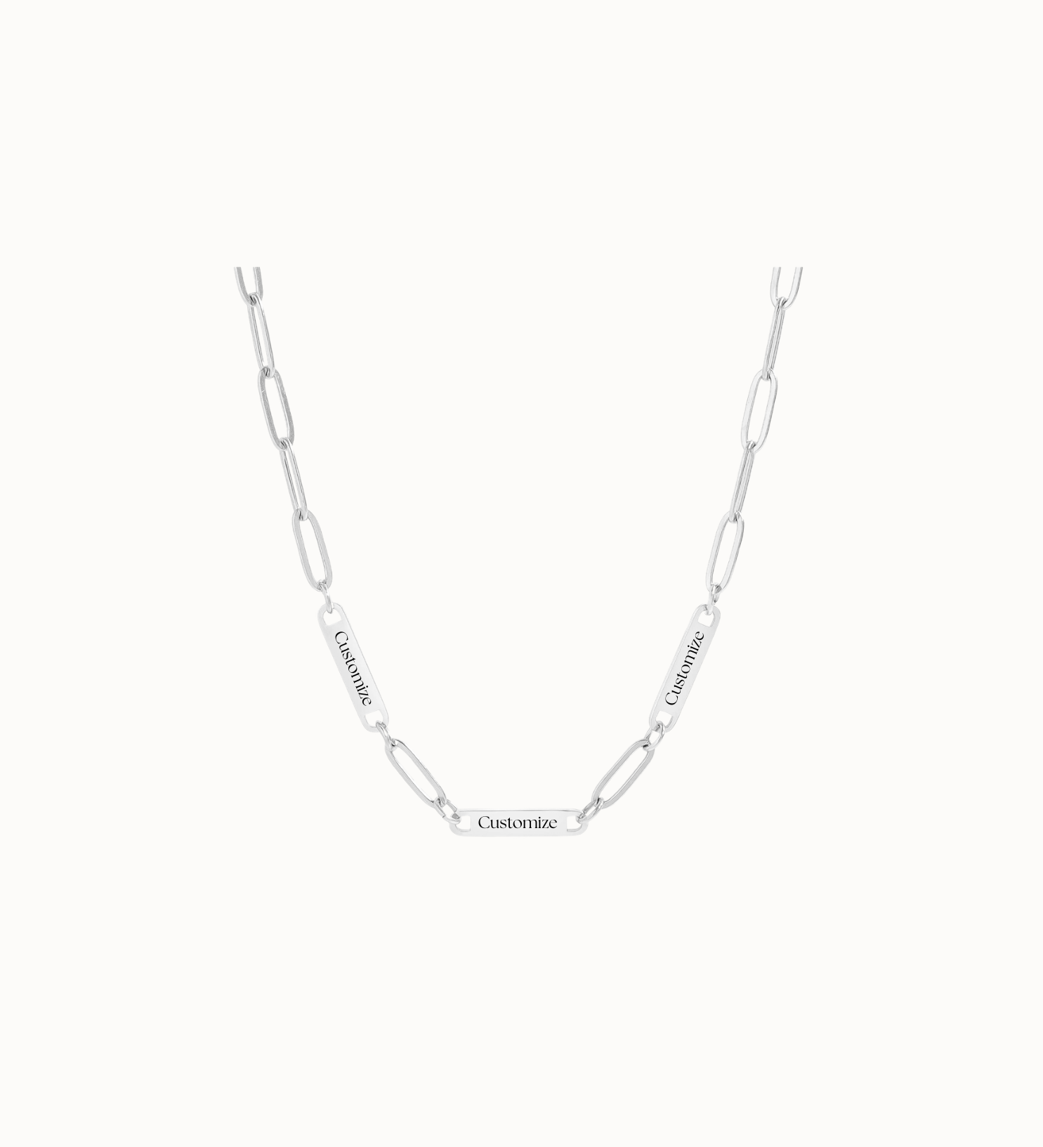 3 Bar Link Necklace | Custom Engraved | Personalized Engraving