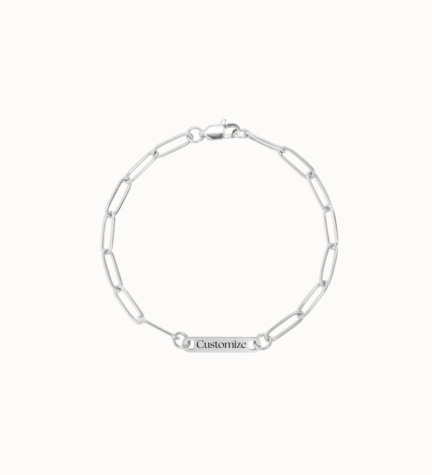 1 Bar Link Bracelet | Custom Engraved | Personalized Engraving