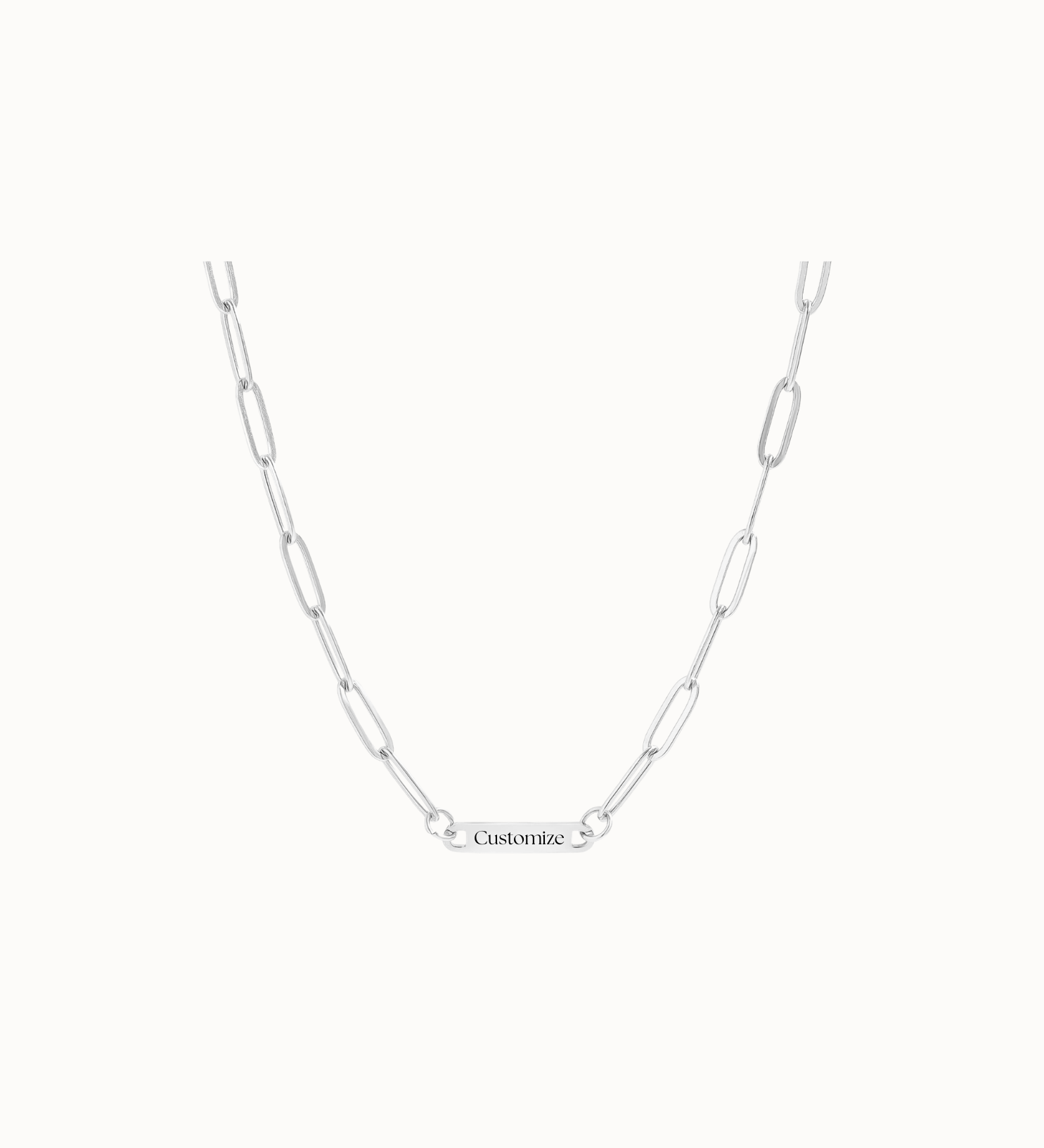 1 Bar Link Necklace | Custom Engraved | Personalized Engraving