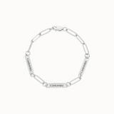 3 Bar Link Bracelet | Custom Engraved | Personalized Engraving