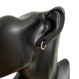Silver Twist Huggie