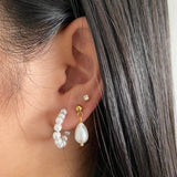 Pearly White Hoops