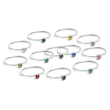 Silver Birthstone Ring